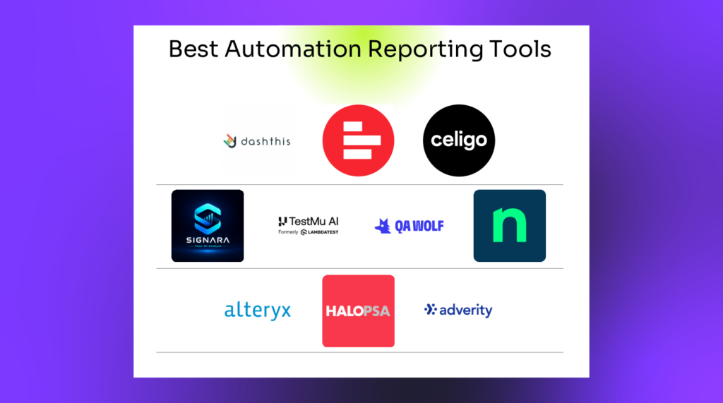 Best Best Automation Reporting Tools logos 88640